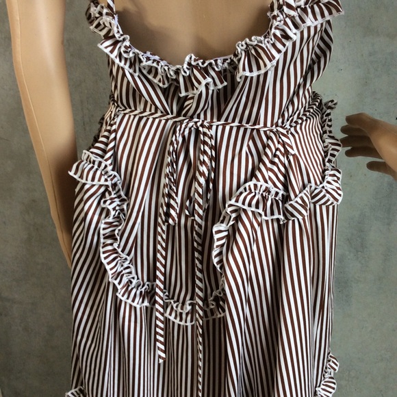 🌸 BOHO STRIPPED MAXI LONG DRESS RUFFLE DARLING - Picture 4 of 7